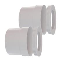 Kit 2 Adaptador Saída Vaso Horizontal Com Anel 100Mm Branco Kit 2 Adaptador Saída Vaso Horizontal Com Anel 100Mm Branco