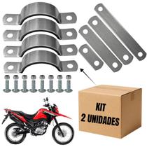 Kit 2 Adaptador Suporte Paralama Xre300 Inferior Para Adaptar Bros125 Bros150 Bros160 Freio A Disco