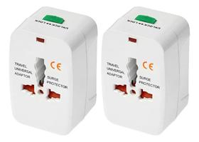 Kit 2 Adaptador Tomada Universal Para Viagem Internacional