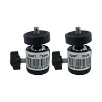 Kit 2 Adaptador Tripé Rosca 3/8 ¼ Rotação 90 E 360 Esférica Portátil Utilizado Diversos Equipamentos Instrutherm Kit 2 Adaptador Tripé Rosca 3/8 ¼ Rotação 90 E 360 Esférica Portátil Utilizado Diversos Equipamentos Instrutherm