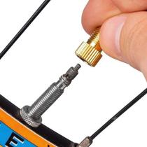Kit 2 Adaptador Válvula Bicicleta Bico Fino para Grosso