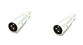 Kit 2 Adaptador Xlr Macho Para Jack P10 Fêmea Com Trava Kit 2 Adaptador Xlr Macho Para Jack P10 Fêmea Com Trava