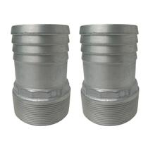 Kit 2 Adaptadores Espigão Com Rosca Macho Em Alumínio Para Mangueira 2.1/2 Polegada Londribor