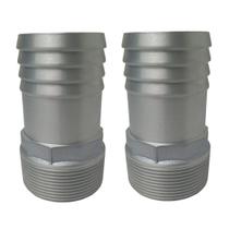 Kit 2 Adaptadores Espigão Com Rosca Macho Em Alumínio Para Mangueira 2 Polegada Londribor