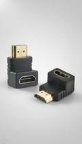 Kit 2 Adaptadores HDMI 90 Graus em L