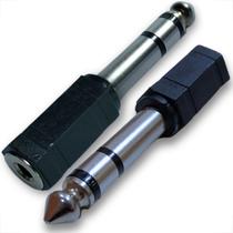 Kit 2 adaptadores jack plugs entrada p2 x p10 estereo ponta niquel conector fone caixa acústica som Kit 2 adaptadores jack plugs entrada p2 x p10 estereo ponta niquel conector fone caixa acústica som