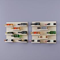 Kit 2 Adegas Berlim Parede Porta Vinhos Garrafas Grande Decoração Sala