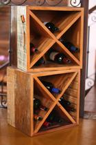 Kit 2 Adegas Rustica 12 Garrafas Madeira de Demolição Peroba Rosa 40x30x40cm Patiina Kit 2 Adegas Rustica 12 Garrafas Madeira de Demolição Peroba Rosa 40x30x40cm Patiina