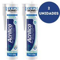 Kit 2 Adesivo Acrilico Selador De Trincas Cola Molduras 425G