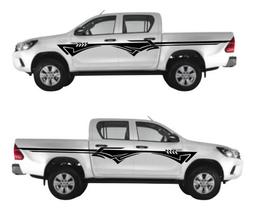 Kit 2 Adesivo Caminhonete Faixa Lateral Hilux Toyota Kit 2 Adesivo Caminhonete Faixa Lateral Hilux Toyota