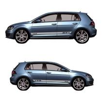 Kit 2 Adesivo Carro Faixas Laterais Do Golf Volkswagen