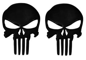 Kit 2 Adesivo Caveira Justiceiro Punisher Carro Moto Preto Kit 2 Adesivo Caveira Justiceiro Punisher Carro Moto Preto