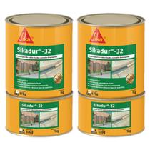 Kit 2 Adesivo Epóxi Premium Cola Tudo Sikadur 32 1kg (a+b)