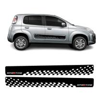 Kit 2 Adesivo Faixa Lateral Compatível Carro Fiat Uno Vinil
