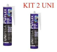 KIT 2 Adesivo Selante Cola Poliuretano Pu Flex - Branco 400g
