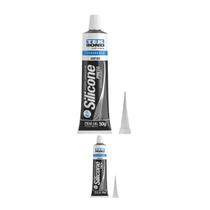 Kit 2 Adesivo Silicone Acetico Preto Alta Temp 50g Tekbond