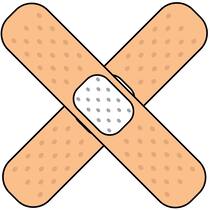 Kit 2 Adesivo Veiculo Band Aid Curativo 15x15cm Kit 2 Adesivo Veiculo Band Aid Curativo 15x15cm