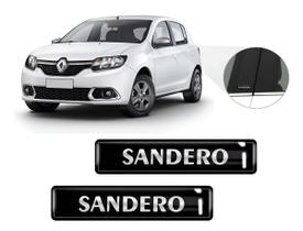 Kit 2 Adesivos 3D Resinado Coluna Compatível Sandero