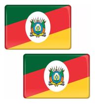Kit 2 Adesivos Bandeira RS Relevo Compatível Caminhão Kit 2 Adesivos Bandeira RS Relevo Compatível Caminhão