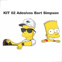 Kit 2 Adesivos Bart Simpson Top Dirigindo Carro Caminhao