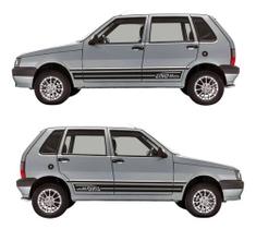 Kit 2 Adesivos Carro Faixas Do Uno Mille Fiat Compatível Kit 2 Adesivos Carro Faixas Do Uno Mille Fiat Compatível