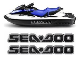 Kit 2 Adesivos Emblema Lateral Vinil UV compatível Sea-Doo Kit 2 Adesivos Emblema Lateral Vinil UV compatível Sea-Doo