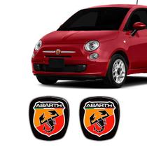 Kit 2 Adesivos Emblemas Fiat 500 Abarth 2009 Até 2017