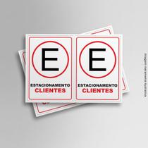 Kit 2 Adesivos Estacionamento para clientes 14cmx20cm