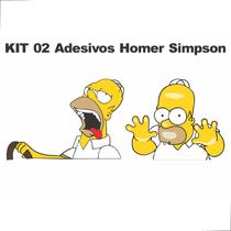 Kit 2 Adesivos Homer Crazy Simpson Dirigindo Carro Caminhao