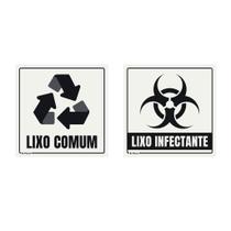 Kit 2 Adesivos - Lixo Comum e Lixo Infectante 15x15