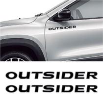 Kit 2 Adesivos Outsider Vinil Plotado 35x3cm Para Carro Kit 2 Adesivos Outsider Vinil Plotado 35x3cm Para Carro