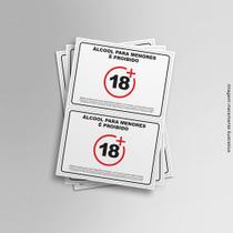Kit 2 Adesivos Proibido Álcool para menores 14cmx20cm Kit 2 Adesivos Proibido Álcool para menores 14cmx20cm