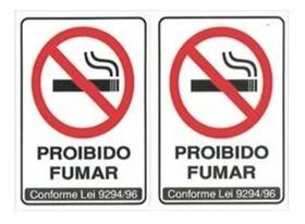 Kit 2 - Adesivos Proibido Fumar 2 Unidades