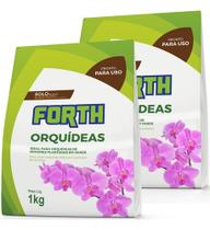 Kit 2 adubo fertilizante forth substrato orquidea 1kg Kit 2 adubo fertilizante forth substrato orquidea 1kg