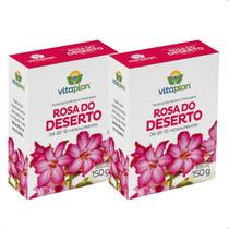Kit 2 Adubo Fertilizante Mineral Misto Rosa do Deserto Flores 04-20-12150g Vitaplan Nutriplan