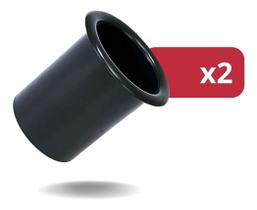 Kit 2 Aero Dutos 4 Fiamon Plástico - Preto