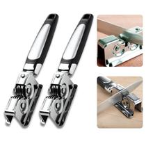 Kit 2 Afiador Amolador de Facas Tesouras Profissional Manual em Inox Resistente Prático