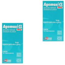 Kit 2 Agemoxi Cl 50mg 10 Comp Cães Gatos Agener União