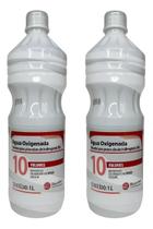 Kit 2 Água oxigenada 10vol 1 litro Rioquímica