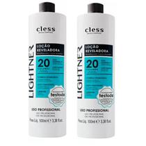 Kit 2 agua oxigenada cless lightner 20 volumes 100ml