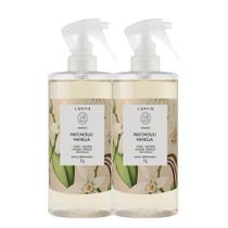 Kit 2 Água Perfumada Aromatizada Patchouli Vanilla Perfume para Roupas Lencóis Cheiro 1L Lenvie