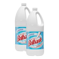 Kit 2 Água Sanitária Brilhante Cloro Ativo Sem Perfume 2l