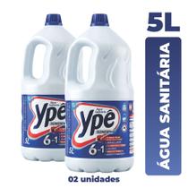 Kit 2 Água Sanitária e Alvejante Cloro Ativo Galão 5 Litros Ypê