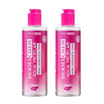 Kit 2 Águas Micelar Rosa Mosqueta Limpa Tonifica Hidrata Íons Dermachem 250ml