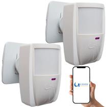 Kit 2 Alarmes De Tomada Deteção De Sensor Movimento Pet 20Kg Com Wifi