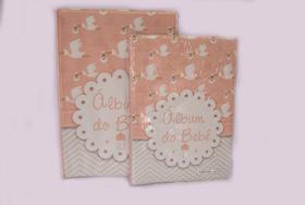 Kit 2 Álbuns, fotos 10x15 p/ 160 fotos, fotos 15x21 40 fotos