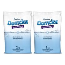 Kit 2 Alcalinizante DomClor 4kg Ajustador de pH para Piscina