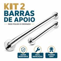 Kit 2 Alças Apoio Reta 80cm Aço Inox Polido Segurança Idosos Banheiro Acessível Kit 2 Alças Apoio Reta 80cm Aço Inox Polido Segurança Idosos Banheiro Acessível