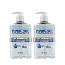Kit 2 Álcool em Gel Antisséptico Higienizador de Mãos Coperalcool Bacfree Chá Branco 70
