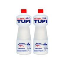 Kit 2 Álcool Neutro Tupi 46 INPM - 1 Litro Kit 2 Álcool Neutro Tupi 46 INPM - 1 Litro